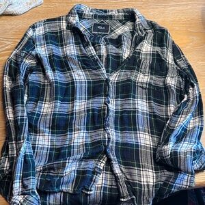 Rails Green, White & Navy Plaid Button-Down Shirt